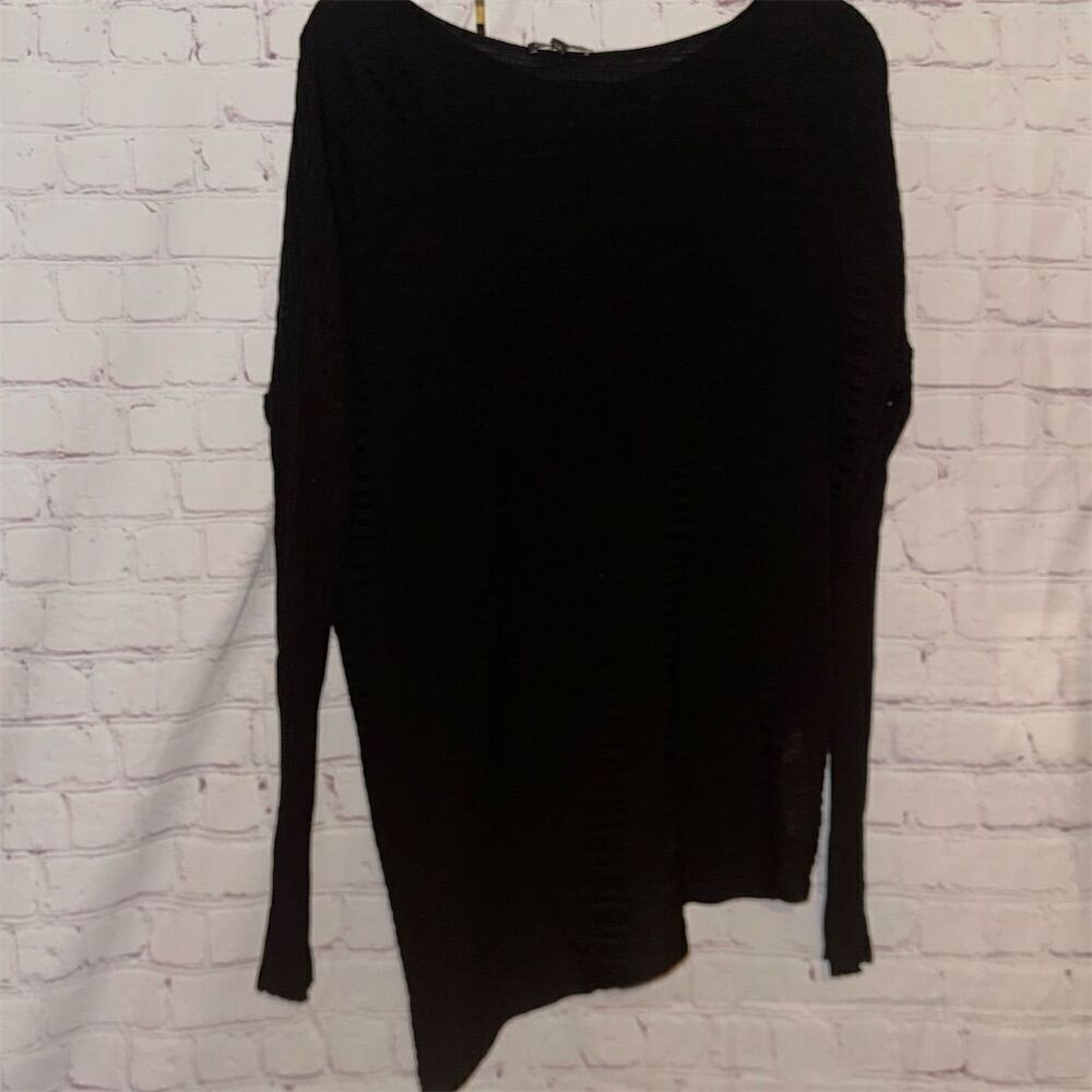Eileen Fisher Women's Black Sweater Tunic Knee Length Size L